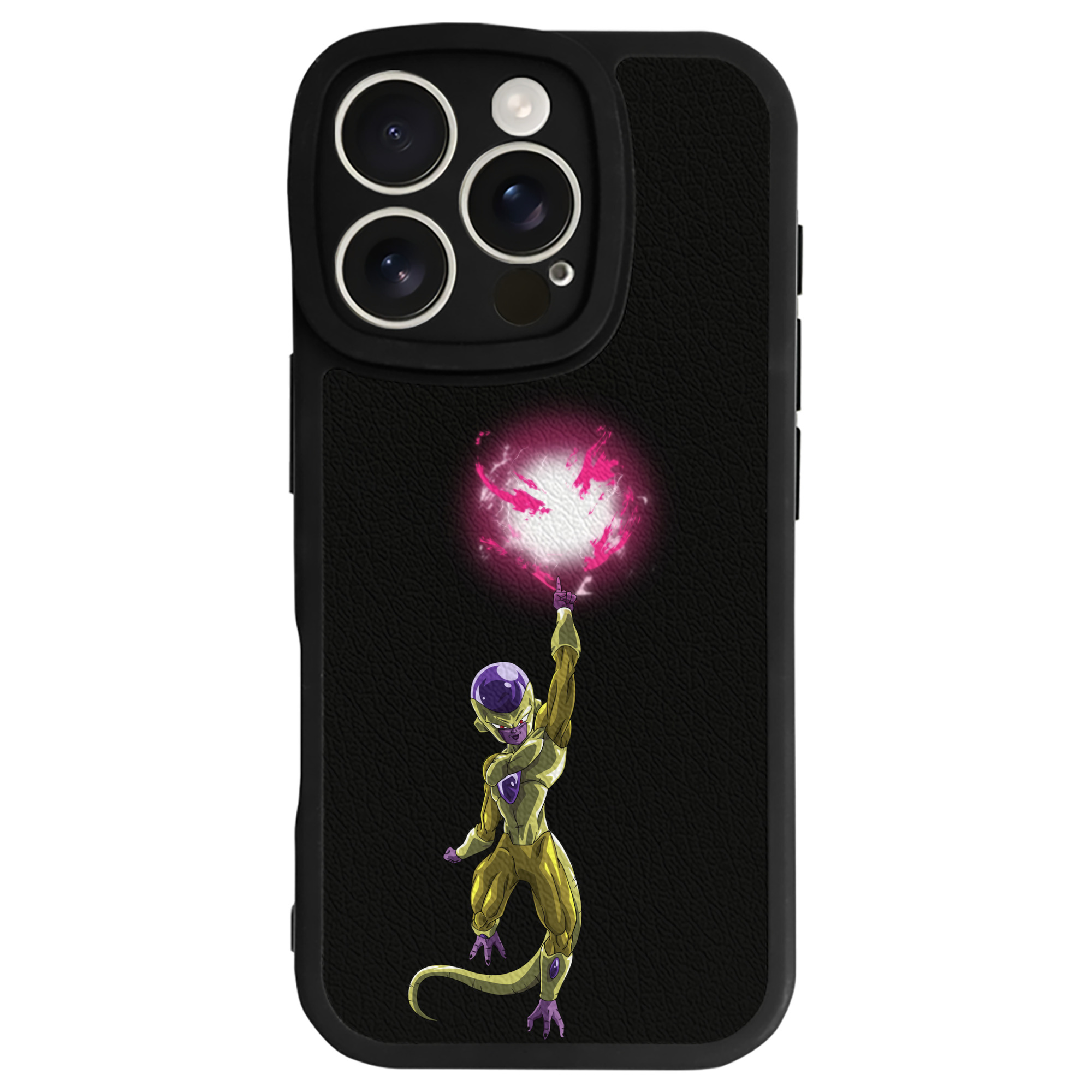 （画像用） ドラゴンボール フリーザ DRAGON BALL Frieza 【iPhone 16シリーズ対応】シリコンスマホケース（レザー調） 材質：シリコン